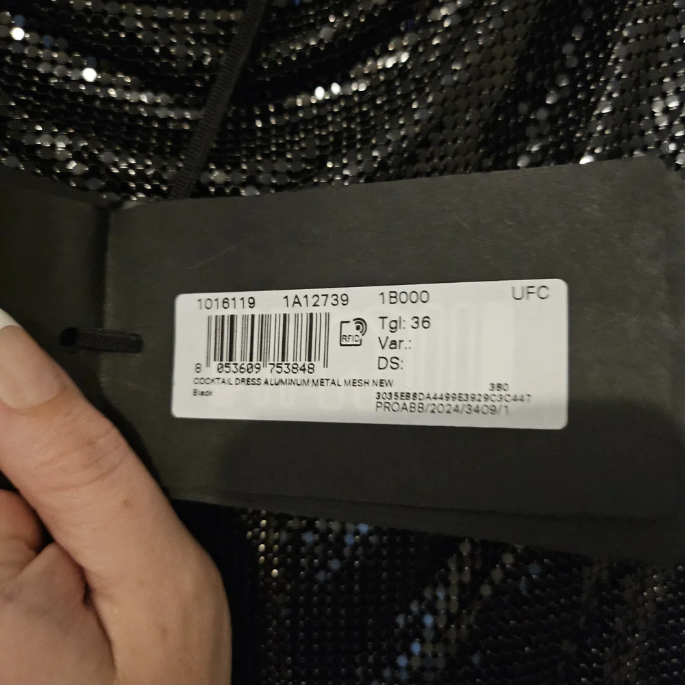 Versace Black Metallic Mesh Dress - Picture 5 of 7